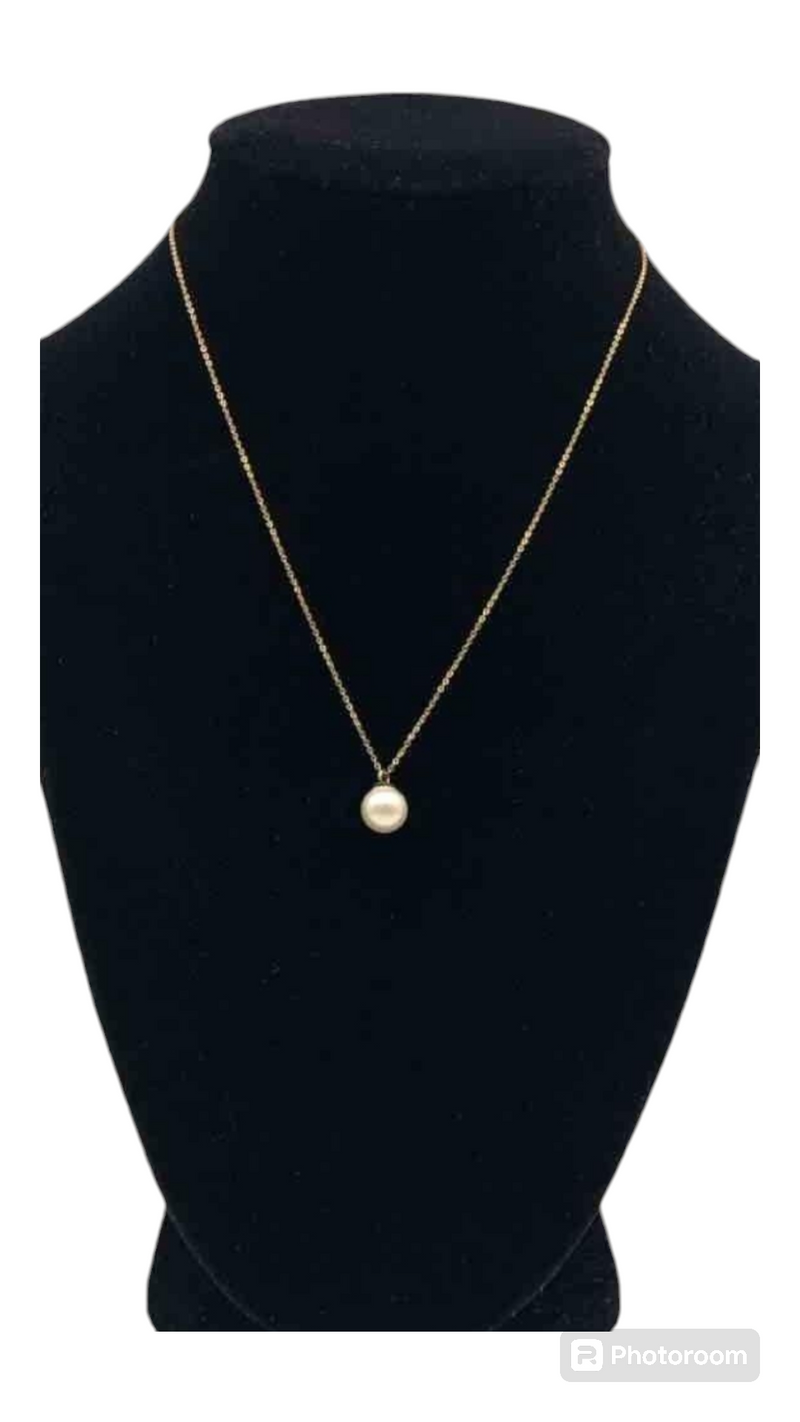 Vintage 14K Gold Pearl Necklace