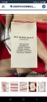 Burberry Argyle Shirt Sleeve Shirt